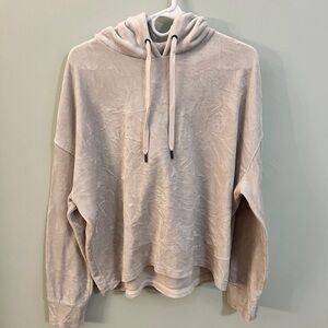 DKNY SZ L Blush Lavender Soft Velour Women's Hoodie